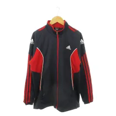 アディダス adidas ジャージ スタンドカラージャケット ジップアップ ロゴ 刺繍 プリント スリーストライプス スポーツ ボーイズ 男の子160 紺 ネイビー /MN5