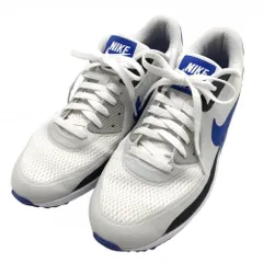 【美品】ナイキ ゴルフシューズ 白×ブルー DX5999-141 AIR MAX 90 G スパイクレス メンズ 29.0 ゴルフウェア NIKE