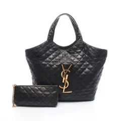 サンローランパリ SAINT LAURENT PARIS トートバッグ イカール マキシ 698651AAANG1000 ブラック レザー イカール マキシ ショッピングバッグ レディース Used Aのサムネイル