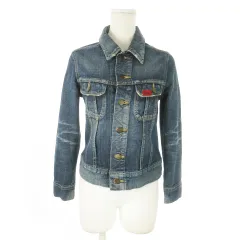 リー LEE RIDERS ジャケット デニム Gジャン ジージャン ウォッシュ加工 ダメージ加工 小さいサイズ XS 紺 ネイビー /AO14 ■GY11