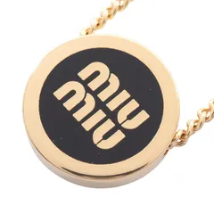 ミュウ ミュウ Miu Miu ネックレス 5IC0962F6TF0002 ブラック/ゴールド GP（ゴールドメッキ） ネックレス レディース 新品のサムネイル