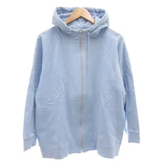 トミーヒルフィガー TOMMY HILFIGER パーカー フーディ L 長袖 ジップアップ ロゴ 刺繍 星 スター 水色 ライトブルー /AE ■GY11