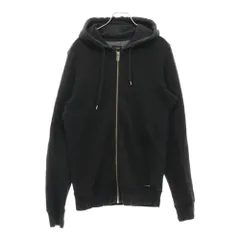 DIESEL (ディーゼル) コットン ジップパーカー フーディー ブラック
