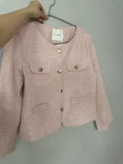 ツイード ピンクジャケット Mサイズ