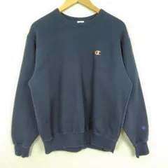 Champion チャンピオン スウェット ロゴ刺繍 ネイビー Lサイズ メンズ 古着 アメカジ ストリート
