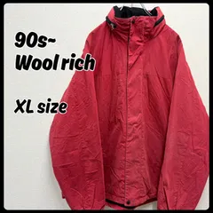 90s Wool rich ウールリッチ アウター マウンテンジャケット 裏起毛 XLサイズ レッド 古着