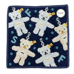 FEILER(フェイラー) 小物美品 - ネイビー×ライトブルー×マルチ ハンド