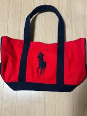 POLO ポロラルフローレン ビックポニー レッド キャンバスバッグ ショルダーバッグ