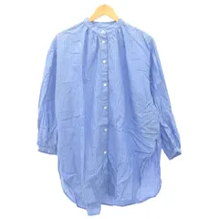 JOURNAL STANDARD relume (ジャーナルスタンダードレリューム) ■ ⑤ 23051462109030 Cottonローンストライプギャザーブラウス レディース ブルー FREE