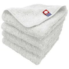 今治タオル タオルハンカチ 4枚セット アースカラー ホワイト 約20×20cm 綿100% 吸水 吸水 速乾 柔らかい手触り 新品 未使用 まとめ買い