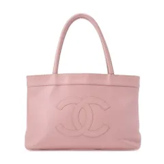 CHANEL シャネル　キャビアスキン　マトラッセ　ココマーク　ラージサイズ　トートバッグ　ピンク（ゴールド金具）  レディースバッグ 【中古】【送料無料】