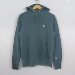 00s Champion チャンピオン スウェット パーカー 無地 ダークグリーン Lサイズ レディース 古着 シンプル スポーツMIX
