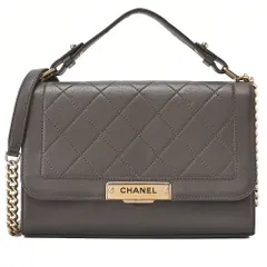 CHANEL シャネル　キャビアスキン　マトラッセ　2wayショルダー　ブラウン（ゴールド金具）レディースバッグ ハイブランド【中古】【送料無料】