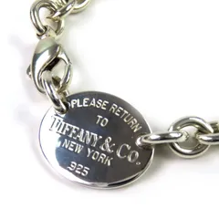 美品◇TIFFANY&Co. ティファニー リターントゥティファニー オーバルタグ ネックレス 925 シルバー 保存袋付き 重量52.84g レディース