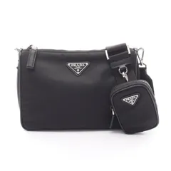 プラダ PRADA ショルダーバッグ TESSUTO SAFFIANO 2VH1132DMHF0002 ネロ ナイロン サフィアーノレザー ショルダーバッグ ユニセックス 新品