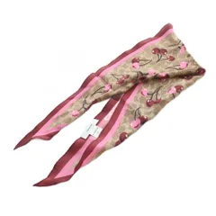 コーチ COACH スカーフ ショール ロゴ さくらんぼ柄 茶 ブラウン ■GY99 /MQ