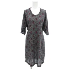 ヒステリックグラマー HYSTERIC GLAMOUR タグ付き ワンピース F 花柄 総柄 アンゴラ混 長袖 ひざ丈 グレー /AE ■GY19