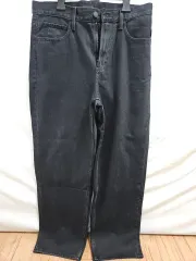 ユニクロ ワイド ストレートデニム 08 ダークグレー 30