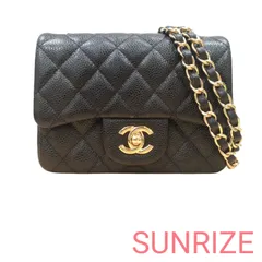 CHANEL シャネル ミニマトラッセ キャビアスキン チェーンショルダーバッグ【S873】
