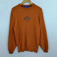 HIROKO KOSHINO HOMME ヒロココシノオム ニット スウェット トレーナー ロゴ刺繍 オレンジ Lサイズ メンズ 古着 モード クラシックのサムネイル