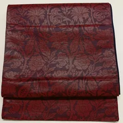 ［6888］袋帯 西陣織 花唐草文様 六通 未仕立て 正絹 着物 フォーマル