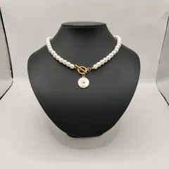 ネックレス　パール✕ゴールド