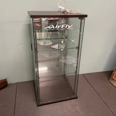 「引き取り限定」♭ ガラスケース 3段 コレクションケース ライト付き 高さ84cm