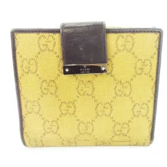 グッチ GUCCI 二つ折り財布 ウォレット 小銭入れあり キャンバス レザー 革 GGロゴ ベージュ 74209･0416 /CK24 ■GY13