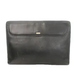 バリー BALLY ブリーフケース ビジネスバッグ セカンドバッグ レザー プレートロゴ 黒 ブラック /MN18 ■GY11