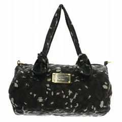 マークバイマークジェイコブス MARC by MARC JACOBS ハンドバッグ ボストン ショルダー 2WAY ナイロン キルティング 迷彩柄 カモフラ 総柄 ロゴ カーキ 黒 ブラック /XZ ■GY18
