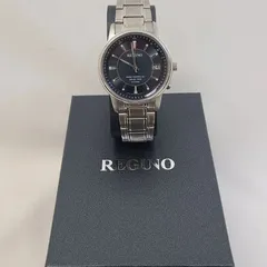 K【中古品】 REGUNO シチズン 腕時計 ソーラー ネイビー 10気圧防水 メンズ