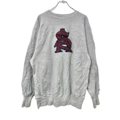 90s Champion REVERSE WEAVE ロゴスウェット トレーナー XXL グレー チャンピオン リバースウィーブ 刺繍タグ プルオーバー 秋物 a802-5174