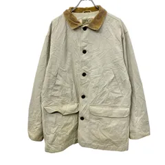 L.L.Bean ハンティングジャケット M クリーム エルエルビーン アウター 襟袖口裏コーデュロイ 秋物 a802-5203
