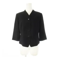 アラミス ARAMIS ブラックフォーマル ジャケット ノーカラー Vカット 七分袖 11 黒 ブラック /CK28