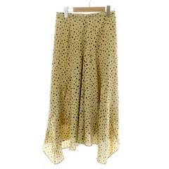 マカフィー MACPHEE トゥモローランド フレアスカート ギャザースカート ロング 総柄 ヒョウ柄 レオパード柄 総裏地 34 S ベージュ 黒 ブラック /MP ■GY19