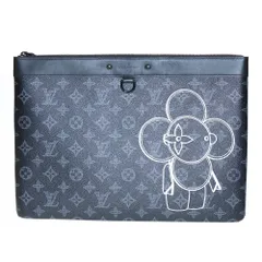 LOUIS VUITTON (ルイヴィトン) モノグラムエクリプスヴィヴィエンヌ ポシェットアポロ セカンドバッグ クラッチバッグ ブラック シルバー金具 PVC M62904