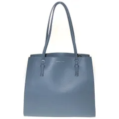 CHARLES&KEITH (チャールズ＆キース) トートバッグ ハンドバッグ グレー レザー シルバー金具