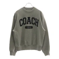COACH (コーチ) スポーティー シグネチャー ワッペンロゴ クルーネック プルオーバースウェット トレーナー グレー CAH74のサムネイル