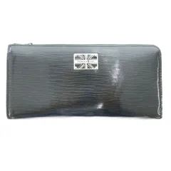 パトリック コックス PATRICK COX 長財布 黒 ブラック L字ファスナー ロゴプレート /UO