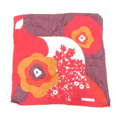 クリスチャンディオール Christian Dior スカーフ レッド パープル 花柄 フラワープリント /UO