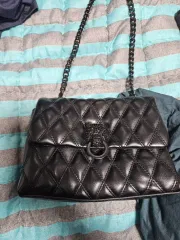 ブラック キルティング チェーン ショルダーバッグ