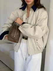 バイカラー アウター (コットン ブルゾン サファリ コーデュロイ 春新商品)