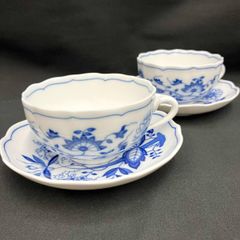 Zwiebelmusterボヘミア ブルーオニオン カップ&ソーサ 4客 - メルカリ