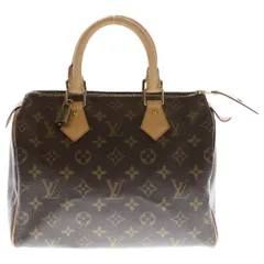 LOUIS VUITTON (ルイヴィトン) モノグラム スピーディ25 ボストンバッグ ハンドバッグ ブラウン レザー×PVC M41109 ゴールド金具