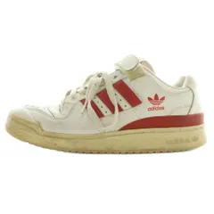 アディダスオリジナルス adidas originals FORUM LOW スニーカー レザー ローカット ベルクロ US9 27cm 白 ホワイト 赤 レッド 668615 /XZ ■GY18