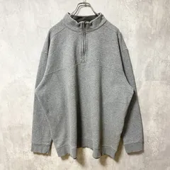 【値引き交渉OK！】古着 used　Columbia コロンビア　長袖ハーフジップスウェット　トレーナー　オーバーサイズ　グレー　XXLサイズ