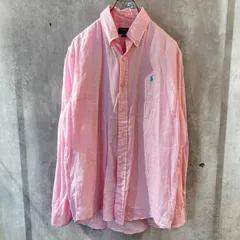 POLO RALPH LAUREN 長袖シャツ クラシックフィットリネンコットンシャツ 15-33-24-003078B サイズM ピンクポロラルフローレン