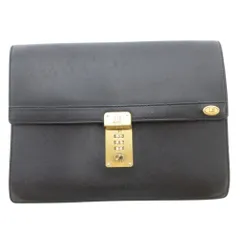 ダンヒル dunhill クラッチバッグ セカンドバッグ ロゴ レザー 黒 ブラック /AE ■GY18