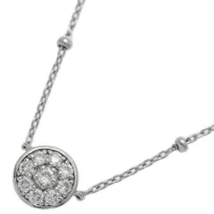 (ラスト1点) 0.15ct/サークルモチーフ･ダイヤモンド ネックレス･ペンダント/K18WG/750-3.8g//プレゼント/記念日【♀】【N】【レディース】★■597719【中古】