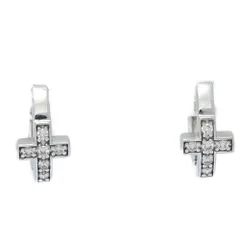 (ラスト1点) クロスモチーフ 6P･ダイヤモンドピアス/K10(WG無)-1.7g/ホワイトゴールド 翌日配送可【♀】【N】【レディース】★■597139【中古】